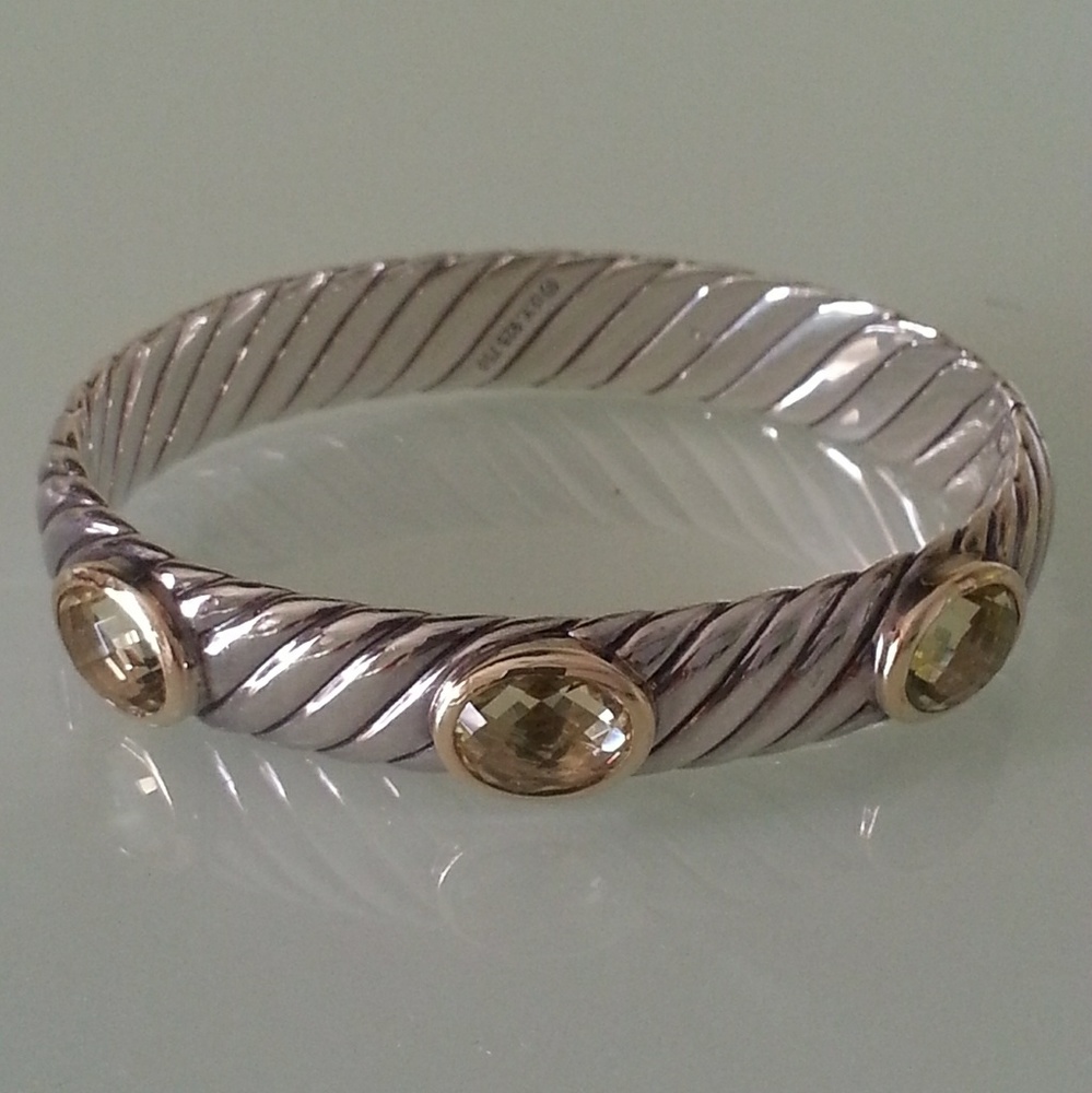 DAVID YURMAN SS/18K Hampton Lemon Citrine Bracelet